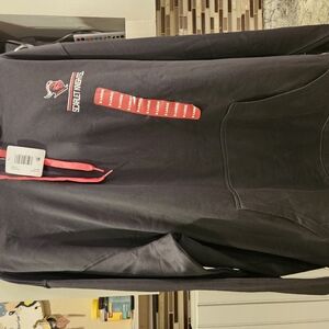 Champion Black Hoodie with Red Accents